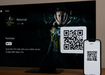 صورة تعبر عن الدفع باستخدام Apple Pay على PS5