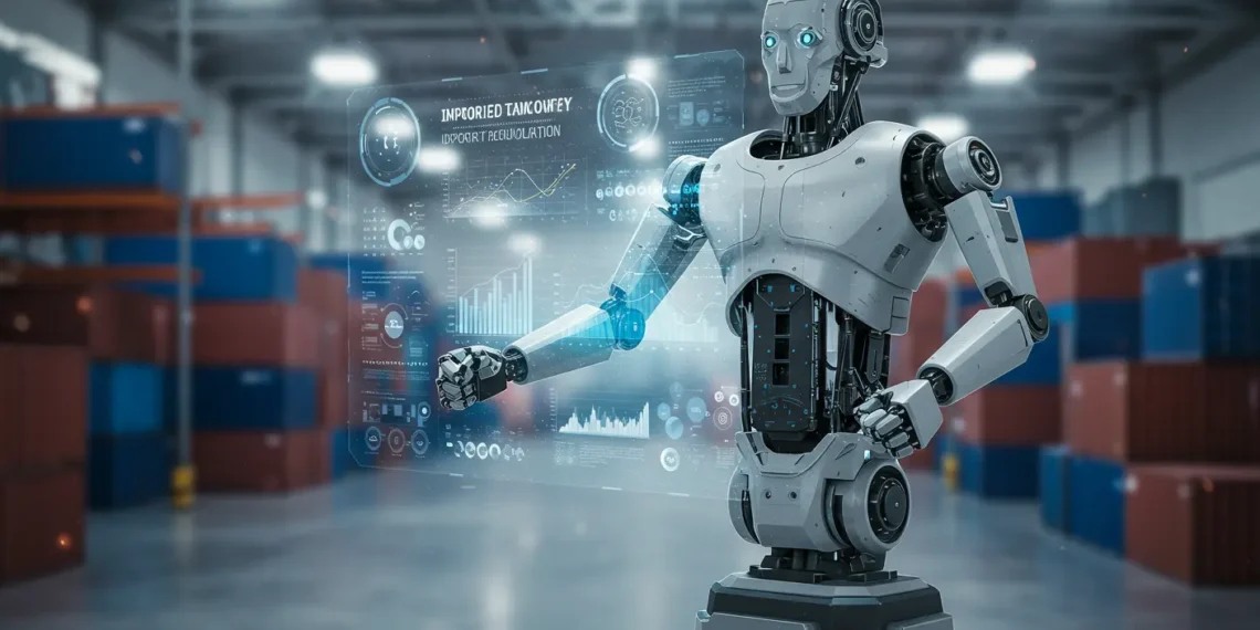 صورة توضح استخدام الشركات للذكاء الاصطناعي لمواجهة رسوم ترامب الجمركية