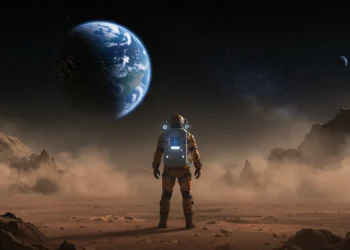 صورة افتراضية في إطار الاستعداد لنقل البشر إلى كوكب المريخ ضمن خطة إيلون ماسك