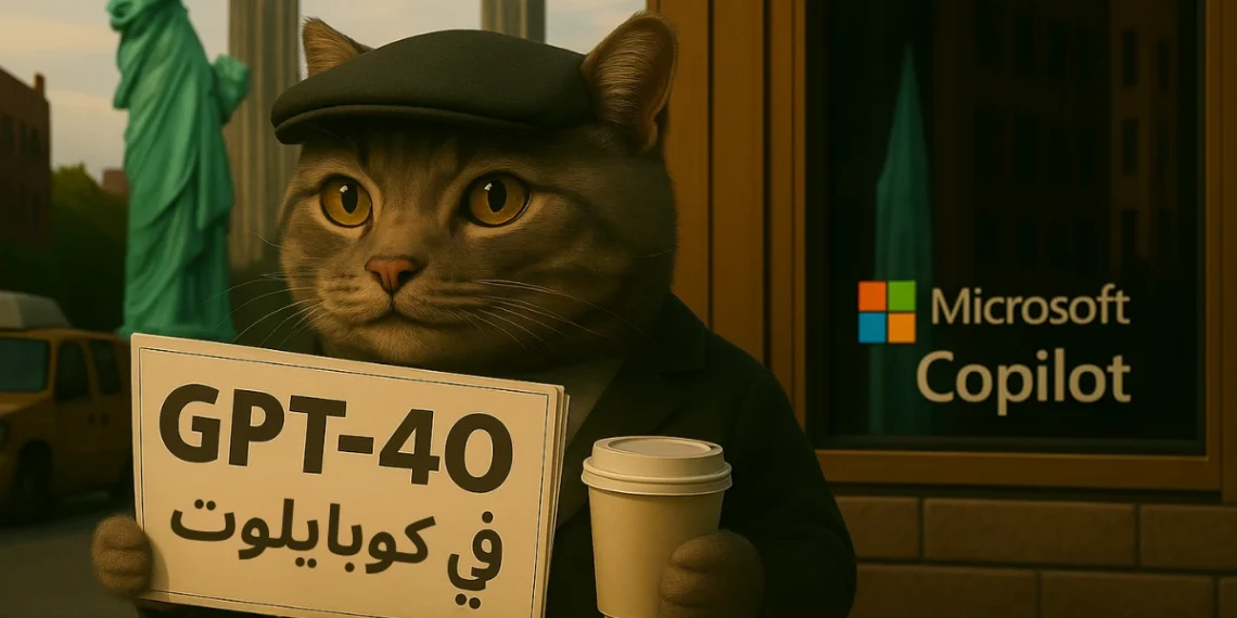 صورة توضح استخدام GPT-4o في كوبايلوت لتوليد صورة واقعية من وصف نصي
