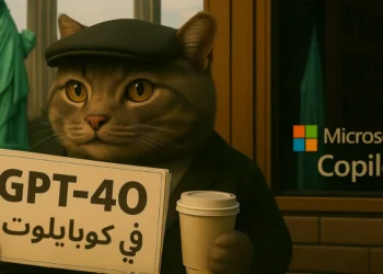 صورة توضح استخدام GPT-4o في كوبايلوت لتوليد صورة واقعية من وصف نصي