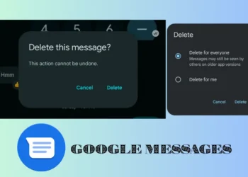 صورة توضح ميزة حذف الرسائل للجميع في تطبيق رسائل جوجل