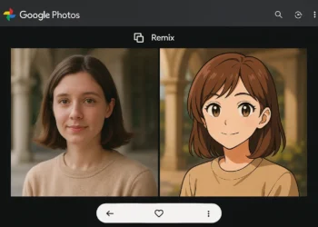صورة افتراضية لميزة Remix في صور جوجل تطبق نمط الأنمي على صورة شخصية