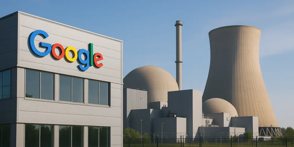 صورة تعبر عن مشروع جوجل الطاقة النووية بالتعاون مع Elementl لإنشاء مفاعلات صغيرة توفر الطاقة النظيفة لمراكز البيانات