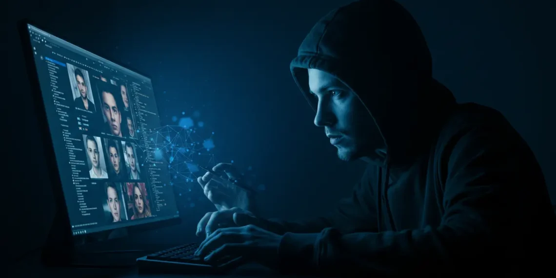 صورة توضح خطر استخدام أدوات الذكاء الاصطناعي المجانية المزيفة عبر الإنترنت