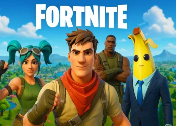 صورة تعبر عن النزاع بين Epic Games وApple مع لعبة Fortnite على هاتف iPhone