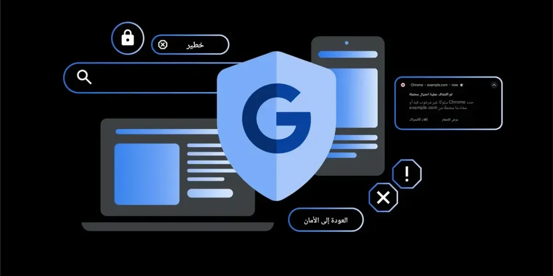 جوجل كروم تعرض تنبيهات ذكية مصممة لحماية مستخدمي كروم من الاحتيال الرقمي والإشعارات الاحتيالية