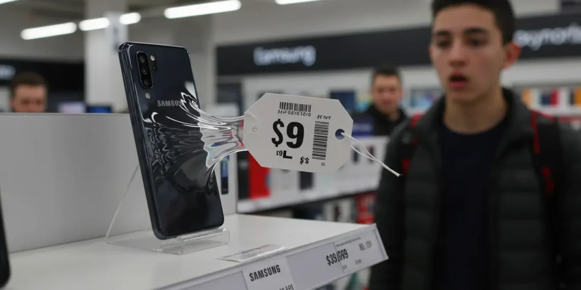 صورة توضح ارتفاع أسعار الهواتف الذكية في ظل التعريفات الجمركية