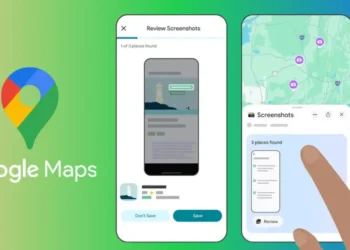 صورة توضح استخدام لقطات الشاشة في خرائط جوجل