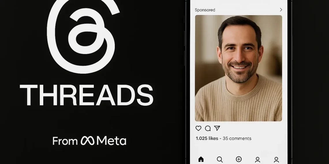 صورة توضح إعلانات الفيديو داخل Threads