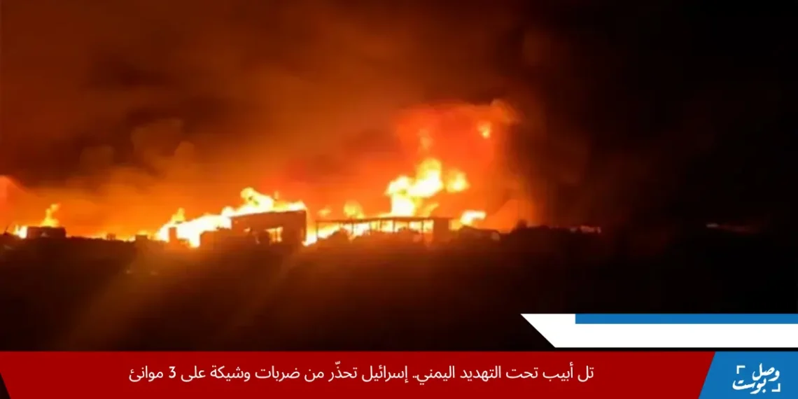 مشاهد لغارات إسرائيلية سابقة على موانئ اليمن مثل الحديدة ورأس عيسى وسط تصاعد التوتر في البحر الأحمر