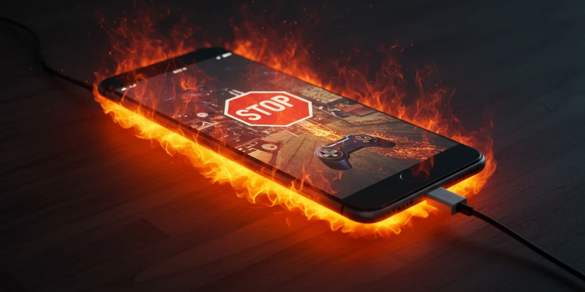 صورة توضح سخونة الهاتف أثناء الشحن