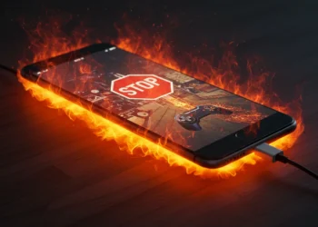 صورة توضح سخونة الهاتف أثناء الشحن