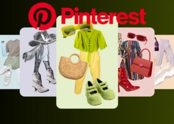عرض توضيحي لميزة الكولاج التلقائي في Pinterest يظهر مجموعة منتجات مجمعة بصريًا ضمن كتالوج تفاعلي جذاب