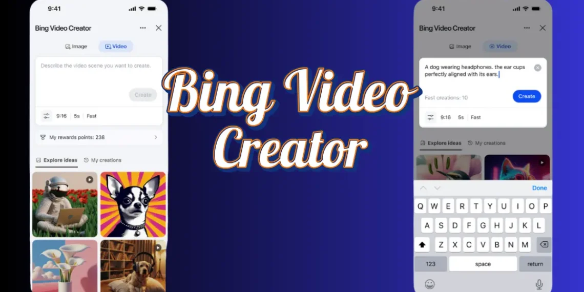صورة توضح أداة Bing Video Creator