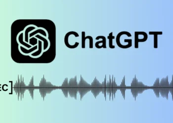 صورة توضح استخدام وضع التسجيل لتوثيق محادثة صوتية وتحويلها إلى نص في تطبيق ChatGPT