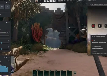 نافذة ميزة Game Assist في متصفح مايكروسوفت ايدج