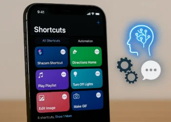واجهة تطبيق الاختصارات من آبل تظهر على جهاز آيفون