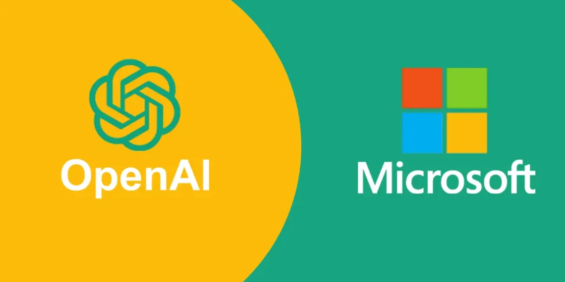 شعارا OpenAI ومايكروسوفت، في ظل تصاعد التوتر بشأن شراكتهما في مجال الذكاء الاصطناعي