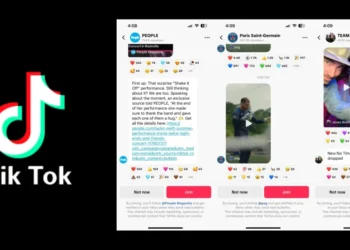 واجهة تطبيق تيك توك تعرض ميزة لوحات الإعلانات لمشاركة التحديثات مع المتابعين