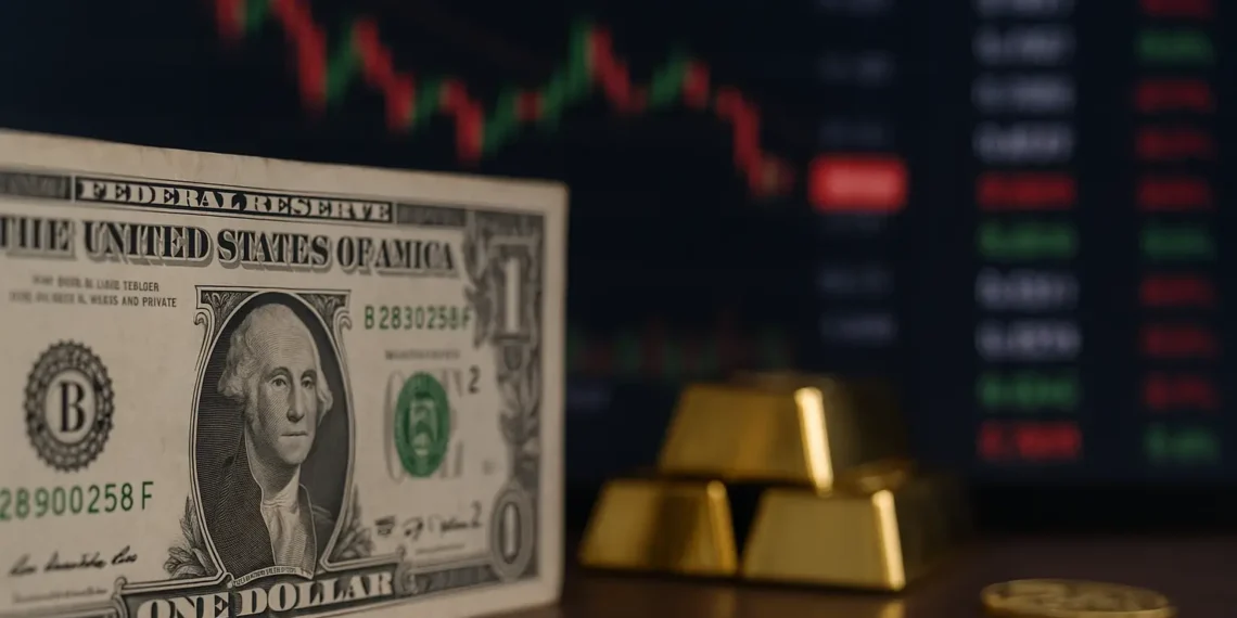 صورة توضح تراجع الدولار الأمريكي نتيجة تصاعد التوترات في الشرق الأوسط وتأثيرها على الأسواق العالمية