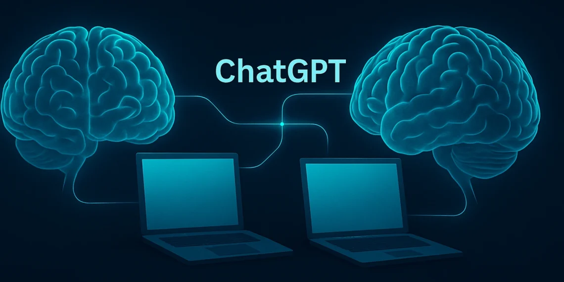 مخطط EEG يوضح انخفاض النشاط العصبي أثناء استخدام أدوات الذكاء الاصطناعي مثل ChatGPT في مهام الكتابة