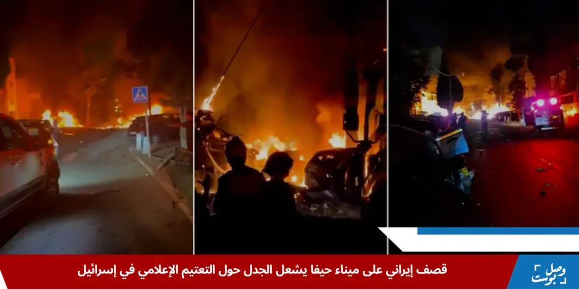 دخان كثيف يتصاعد من منشآت ميناء حيفا بعد قصف إيراني استهدف محطة الكهرباء والمصفاة وسط إجراءات أمنية مشددة