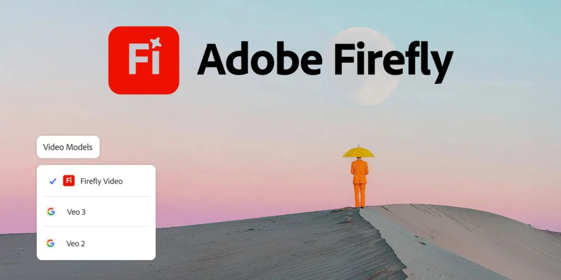 واجهة منصة Firefly من أدوبي تعرض أداة توليد المؤثرات الصوتية باستخدام الذكاء الاصطناعي لتحسين تحرير الفيديو