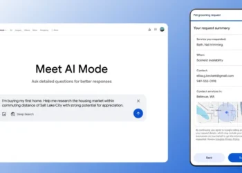 شاشة بحث جوجل تُظهر ميزة الاتصال التجاري الذكي المدعومة بالذكاء الاصطناعي ونموذج Gemini 2.5 Pro