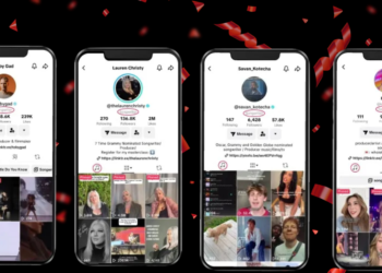 واجهة تطبيق TikTok تُظهر ميزة جديدة مخصصة لدعم المؤلفين الموسيقيين لعرض أعمالهم وبناء حضور احترافي