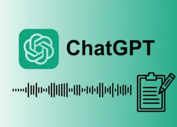 صورة توضح واجهة ChatGPT Plus تُظهر ميزة وضع التسجيل أثناء تسجيل اجتماع صوتي وتحويله إلى ملخص ذكي ومهام منظمة