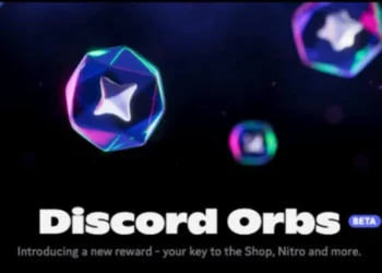 واجهة توضح نظام Orbs في ديسكورد مع عرض عناصر رقمية مثل رصيد Nitro وشارات وتزيينات الملف الشخصي