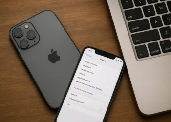 شاشة تعرض إعدادات الخصوصية ومنع تتبع التطبيقات في آيفون