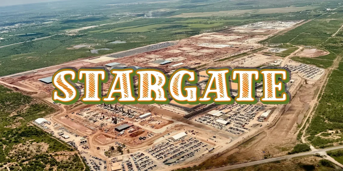 صورة جوية لموقع مشروع ستارغيت في أبيلين، تكساس، تُظهر منشآت مراكز بيانات ضخمة ضمن توسعة البنية التحتية للذكاء الاصطناعي بقيادة OpenAI وأوراكل.