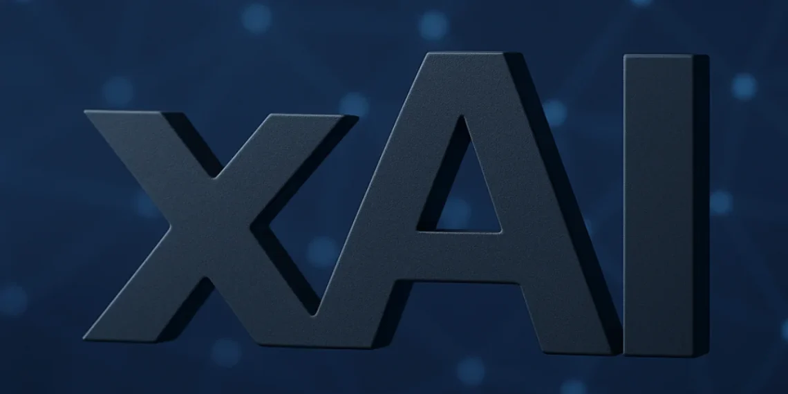 صورة تعبيرية تظهر شعار xAI المملوكة لإيلون ماسك