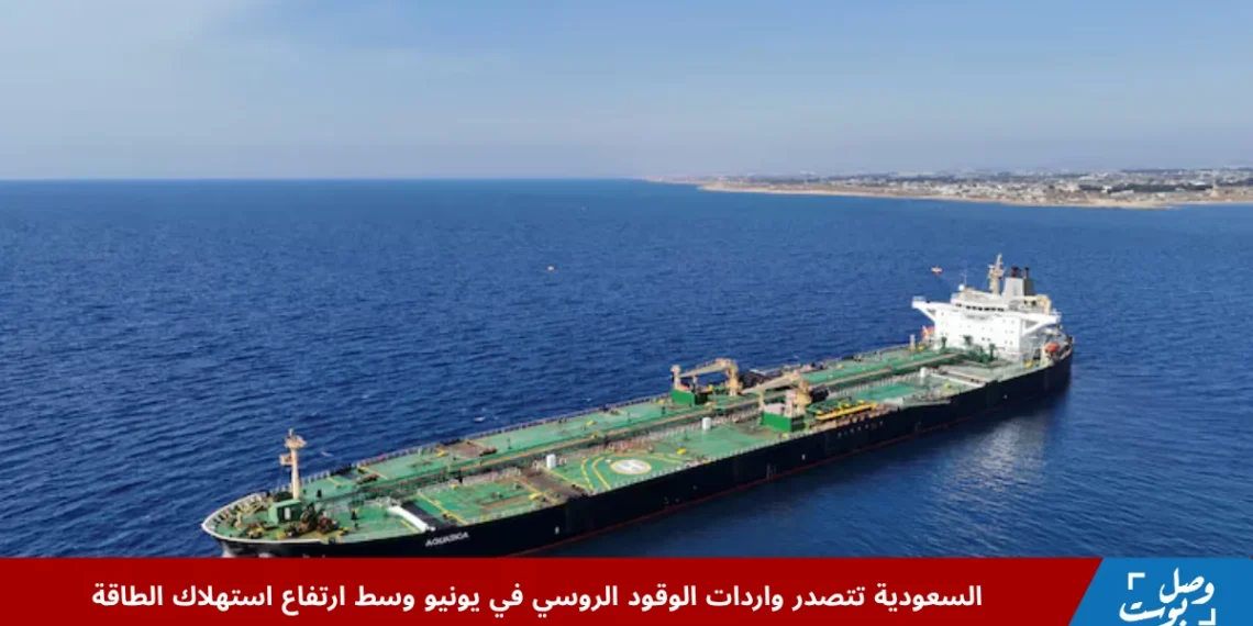 سفينة شحن ضخمة تفرغ حمولتها من الوقود الروسي في ميناء سعودي ضمن ارتفاع واردات السعودية من الوقود الروسي في يونيو