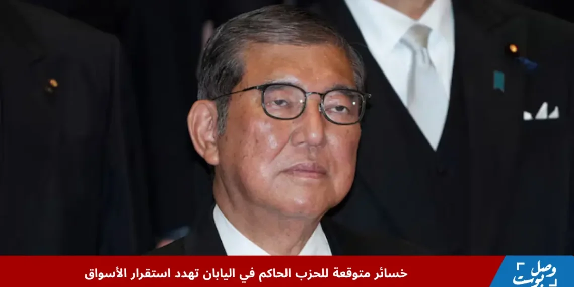 رئيس الوزراء الياباني شينزو إيشيبا يلتقط صورة مع أعضاء حكومته الجديدة في طوكيو، ضمن أجواء سياسية مشحونة تسبق انتخابات مجلس الشيوخ اليابان