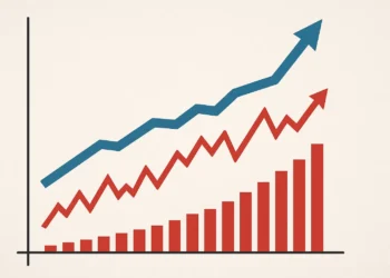 رسم بياني يظهر ارتفاع عوائد السندات الأميركية وسط مخاوف من التضخم المرتبط بالرسوم الجمركية