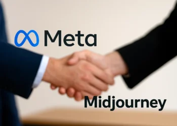 صورة تعبيرية توضح شراكة ميتا مع Midjourney في مجال الذكاء الاصطناعي لتعزيز تقنيات الصور والفيديو