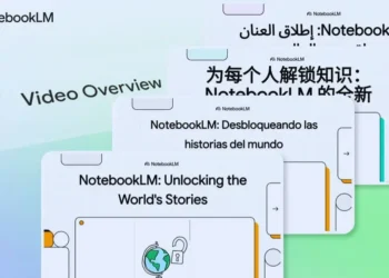 صورة توضيحية لمنصة NotebookLM من جوجل تعرض ميزة الملخصات المرئية مع دعم اللغة العربية