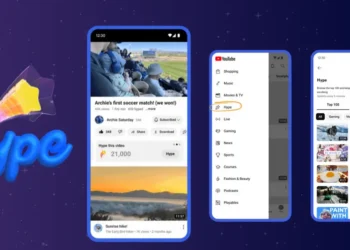 صورة توضح واجهة يوتيوب مع زر ميزة التشجيع لدعم صناع المحتوى الصغار وزيادة انتشار الفيديوهات