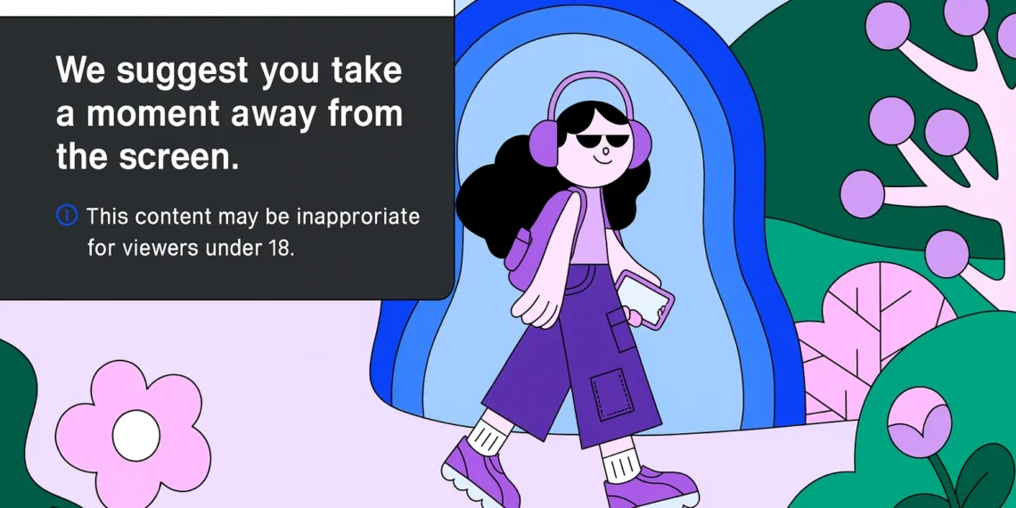 واجهة يوتيوب تعرض تنبيهًا ضمن نظام تحقق من العمر بالذكاء الاصطناعي لحماية القاصرين وضمان تجربة مشاهدة آمنة