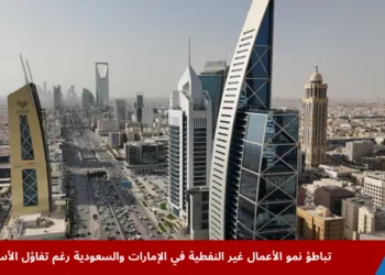 منظر جوي لمدينة الرياض في السعودية يُظهر الملامح العمرانية للقطاع غير النفطي وسط تباطؤ نمو الأعمال في يوليو