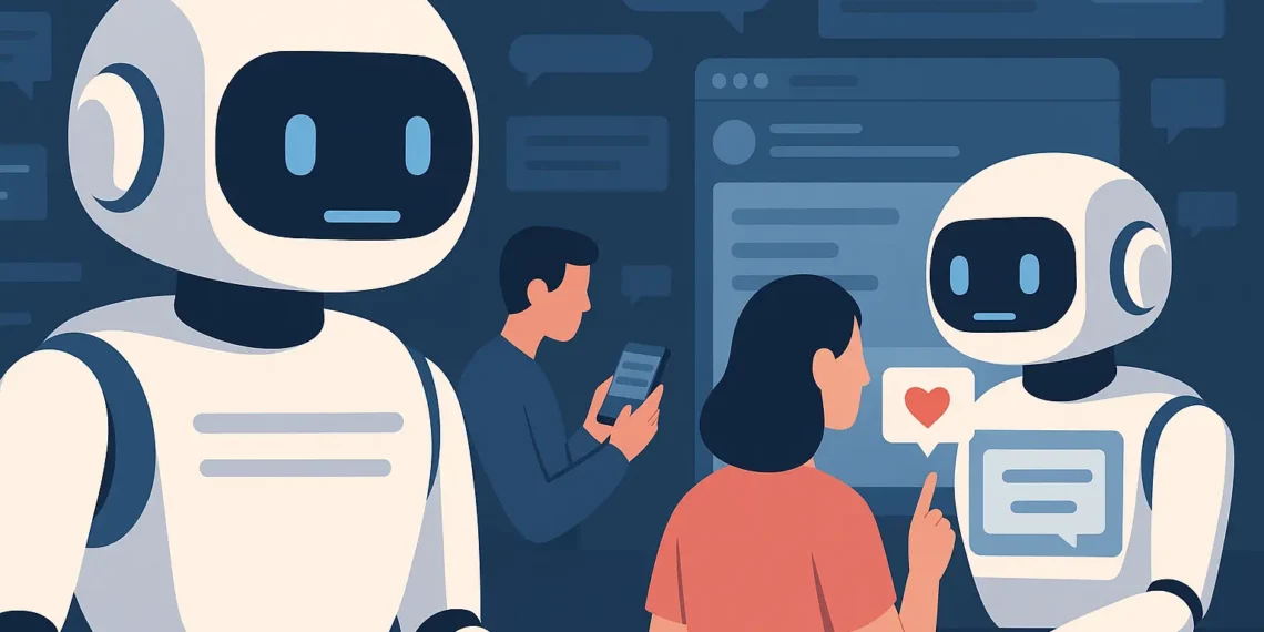 روبوتات الدردشة المدعومة بالذكاء الاصطناعي تتفاعل على منصات التواصل الاجتماعي وتحاكي السلوك البشري بشكل واقعي