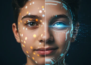 طلاب في صف حديث يستخدمون الأجهزة الذكية في ظل تطور شكل التعليم الحديث