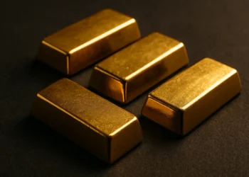 سبائك ذهبية تعكس اتجاه أسعار الذهب في مصر وتأثرها بصعود الأونصة عالميًا وتراجع الدولار