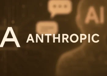 شعار أنثروبيك مع خلفية تجسد استخدام محادثاتك في تدريب الذكاء الاصطناعي