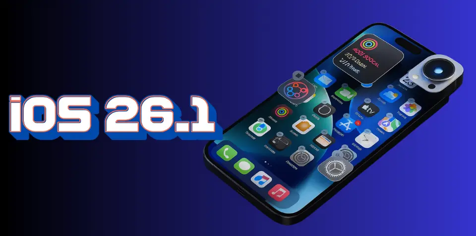واجهة آيفون بعد تحديث iOS 26.1 مع اعتماد تصميم الزجاج الضبابي بدل Liquid Glass