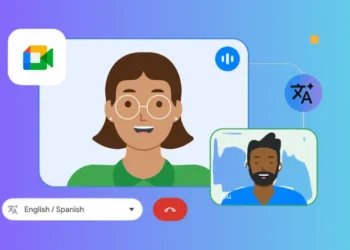 ميزة الترجمة الفورية في Google Meet حيث يتم تحويل كلام المتحدث إلى لغة أخرى بشكل لحظي بفضل الذكاء الاصطناعي