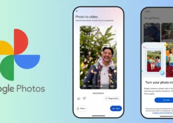 واجهة تطبيق صور جوجل تعرض ميزة تحويل الصور إلى فيديو باستخدام نموذج Veo 3 لإعادة إحياء الصور بجودة عالية
